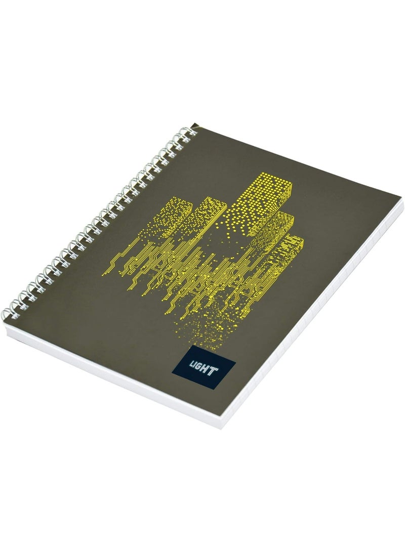 FIS Light Spiral Soft Cover Notebook Single Line - LINB971806S (Pack of 10 Pieces X 100 Sheets, 9 X 7in) - Image 3